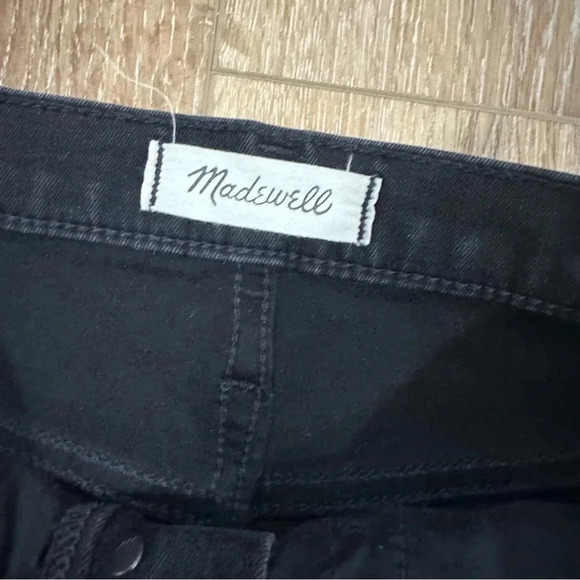 Madewell Women's 10" High-Rise Jeggings Distressed Black Denim Jeans Size 27 GUC - Picture 5 of 9